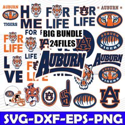 Bundle 24 Auburn Tigers Football Svg Bundle, N C A A SVG, Sport Svg, Auburn Tigers Svg, Auburn Tigers Logo, Auburn Footb