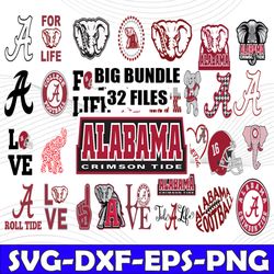 Bundle 32 Files Alabama Crimson Tide Football Teams svg, Alabama Crimson Tide svg, N C A A Teams svg, N C A A Svg, Png,