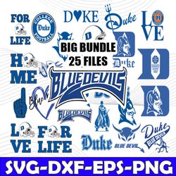 Bundle 25 Files Duke Bluedevil Football Teams svg, Duke Bluedevil svg, N C A A Teams svg, N C A A Svg, Png, Dxf, Eps, In