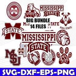 Bundle 14 Files Mississippi State Bulldogs Football Team svg, Mississippi State Bulldogs svg, N C A A Teams svg, N C A A
