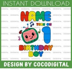 Cocomelon Personalized Name And Ages Birthday Boy SVG PNG, Cocomelon Brithday svg, ,Cocomelon Family Birthday svg, Water