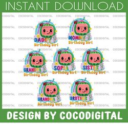 Personalized Coco melon birthday Png, Customized Cocomelon Birthday Png, Custom Personalize Birthday Family matching , W