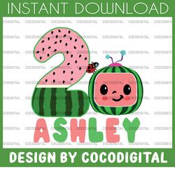 Personalized Coco melon birthday Svg Png, Customized Cocomelon Birthday Png, Custom Personalize Birthday Family matching