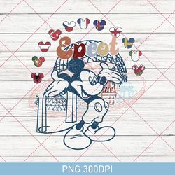 Retro Disney Epcot PNG, Vintage Disney PNG, Mickey and Friends PNG, World Traveler PNG, Epcot Since 1982, Disney Friends