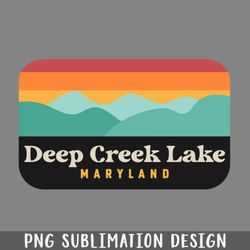 Deep Creek Lake State Park Maryland Retro Vintage Sunset PNG Download