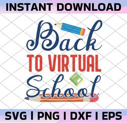 Back To Virtual School SVG, First Day Of School Svg, Second Grade Svg, First Grade Svg, School Svg