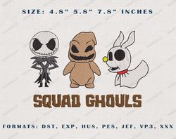 Horror Movie Characters Embroidery File, Halloween Movie Embroidery Design, Instant Download, Squad Ghouls Embroidery De