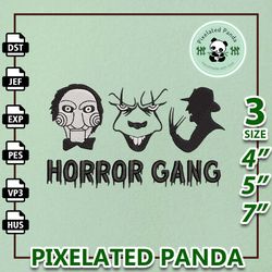 Horror Gang Embroidery Design, Halloween Movie Characters Embroidery File, Ghouls Gang Embroidery Design, Instant Downlo