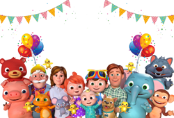 Family Png, Cocomelon Png, Birthday Family Png, Cartoon Characters, Watermelon Birthday Png, Instant download