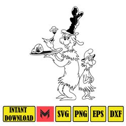 Dr Seuss Svg Layered Item, Dr. Seuss Quotes Cat In The Hat Svg Clipart, Cricut, Digital Vector Cut File, Cat And The Hat