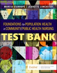 Foundation Population Health in Community Public Health Nursing 6th Ed TEST