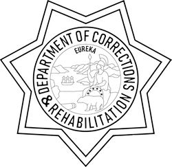 California Department of Corrections Badge vector file Black white vector outline or line art file
