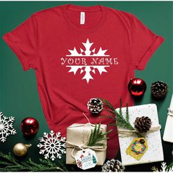 Snowflake Alphabet shirt, Christmas Split Alphabet Letters Shirts, Christmas Monogram Shirt, Christmas shirt, Alphabet S
