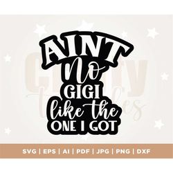 Ain't no Gigi like the one I got SVG, Grandma svg, Promoted to Gigi SVG, Grand Mother svg, New Gigi SVG, Gigi svg, Cricu