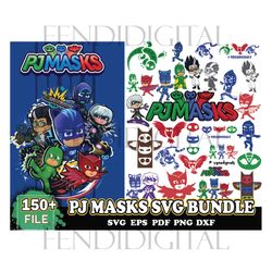 150 Files PJ Masks Svg Bundle, Cartoon Svg, PJ Masks Svg