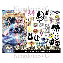30 Files Sailor Moon Svg Bundle, Sailor Moon Svg, Sailor Moon Vector