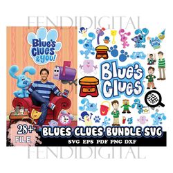 28 Blues Clues Bundle Svg, Cartoon Svg, Cute Dog Svg