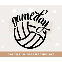 Game day design, Volleyball, SVG, DXF, EPS cut file for shirt, for Cutting Machine, Silhouette Cameo, Cricut, game, cut