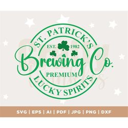 Brewing co. svg, St. Patricks Brewing co. svg, lucky svg, St. Patrick's day svg, Happy St. Patricks day, digital downloa