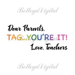 Dear Parents SVG Files For Silhouette, Files For Cricut, SVG, DXF, EPS, PNG Instant Download