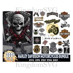 200 Harley Davidson Motorcycles Bundle Svg, Harley Logo Svg