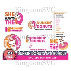 Dunkin Donuts Svg Bundle, She Want The D