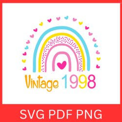 Vintage 1998 Retro Svg | VINTAGE 1998 SVG DESIGN | Vintage 1998 Sublimation Designs | Printable Art | Digital Download
