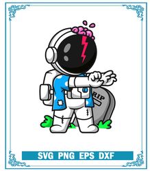 Cute Astronaut Zombie SVG, Happy Halloween SVG