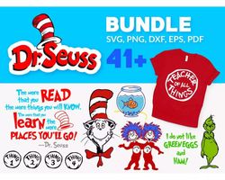 Dr. Seuss PNG Bundle, Little Miss Thing PNG, Cat in the Hat PNG, Dr. Seuss Day PNG Collection /