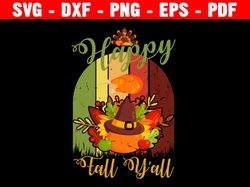 Happy Fall Y'all Gnome Pumpkin Png, Autumn Png, Pumpkin Png, Autumn Leaves Png, Silhouette Files For Cricut