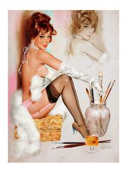 Vintage Pin Up Girl - Cross Stitch Pattern Counted Vintage PDF - 111-426
