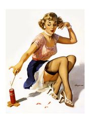 Vintage Pin Up Girl - Cross Stitch Pattern Counted Vintage PDF - 111-431