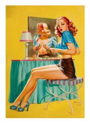 Vintage Pin Up Girl - Cross Stitch Pattern Counted Vintage PDF - 111-432