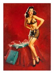 Vintage Pin Up Girl - Cross Stitch Pattern Counted Vintage PDF - 111-433