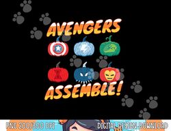 Marvel Avengers Assemble Pumpkin Heroes Halloween png, sublimation copy
