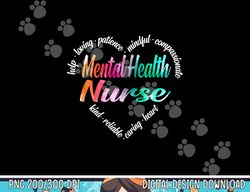 Mental Health Nurse Heart Word Cloud Watercolor Rainbow png, sublimation copy