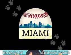 Miami Baseball Dress Cool Marlin Skyline on Giant Ball png, sublimation copy