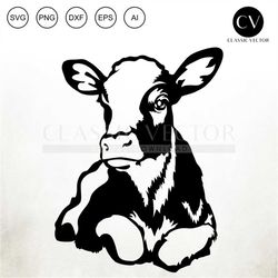cute calf svg, calf png, calf vector, calf cricut file, calf silhouette, calf print file, cow clipart, cow svg, svg file