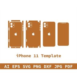 customize iphone 11  template - dxf,  svg,  eps,  ai,  pilhouette, cricut formats, perfect for vinyl wrapping, cdf, appl