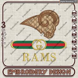 Sport Machine Embroidery Design, Embroidery Designs, Football Embroidery, Rams Embroidery Files, Instant Download