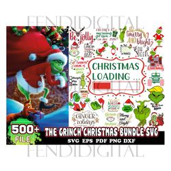 500 Files The Grinch Christmas Bundle Svg, Christmas Svg, Grinch Svg, Xmas Svg, Merry Christmas Svg, Christmas Loading S