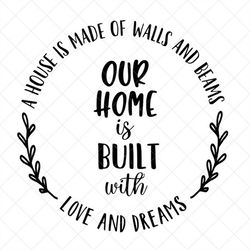 A House is Made of Walls and Beams SVG, Home Decor Svg, Png, Eps, Dxf, Cricut, Cut Files, Silhouette Files, Download, Pr