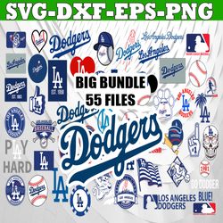 Bundle 55 Files LA Dodgers Baseball Team SVG, LA Dodgers Svg, MLB Team  svg, MLB Svg, Png, Dxf, Eps, Jpg, Instant Downlo