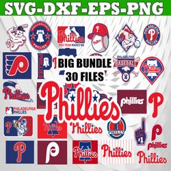 Bundle 30 Files Philadelphia Phillies Baseball Team Svg, Philadelphia Phillies Svg, MLB Team  svg, MLB Svg, Png, Dxf, Ep