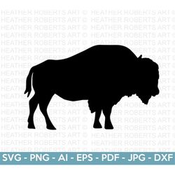Buffalo SVG, Bison SVG, Wild Animals SVG, Wildlife Svg, Buffalo Silhouette, Buffalo Clipart, Animal Silhouette, Cut File