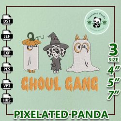 Ghouls Gang Embroidery Design, Halloween Movie Embroidery File, Horror Characters Embroidery File, Instant Download