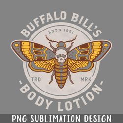 Buffalo Bills Body Lotion  Deaths Head Moth  Horror  Distressed Vintage Design Classic PNG Download