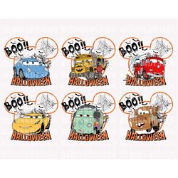 Bundle Halloween Cars Png, Cars Character Halloween Png, Halloween Masquerade Png, Trick Or Treat Png, Spooky Vibes Png,