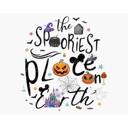 The Spooriest Place On Earth PNG, Halloween Png, Spooky Vibes Png, Trick Or Treat Png, Halloween Castle Png, Halloween B