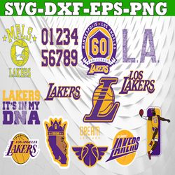 Bundle 13 Files Lakers Baseball Team SVG, Lakers svg, NBA Teams Svg, NBA Svg, Png, Dxf, Eps, Instant Download